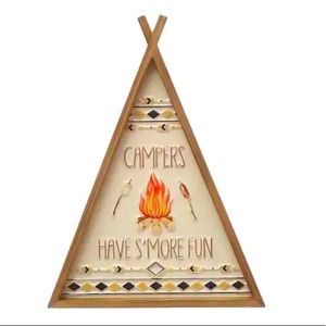 Campers smores wall hanging sign.   Camp decor.